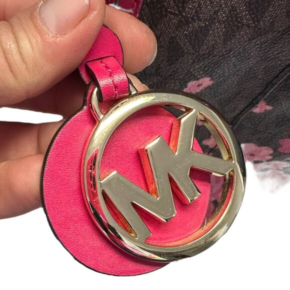 Michael Kors Floral Pink and Grey Cherry Blossom Large Tote - Picture 8 of 11